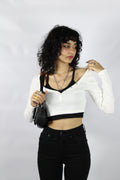 Double Layered White Bluz