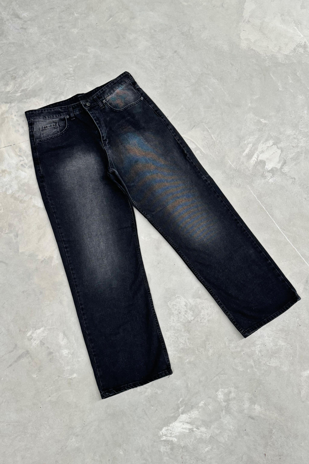 Füme Denim Salaş Big Size Pantolon