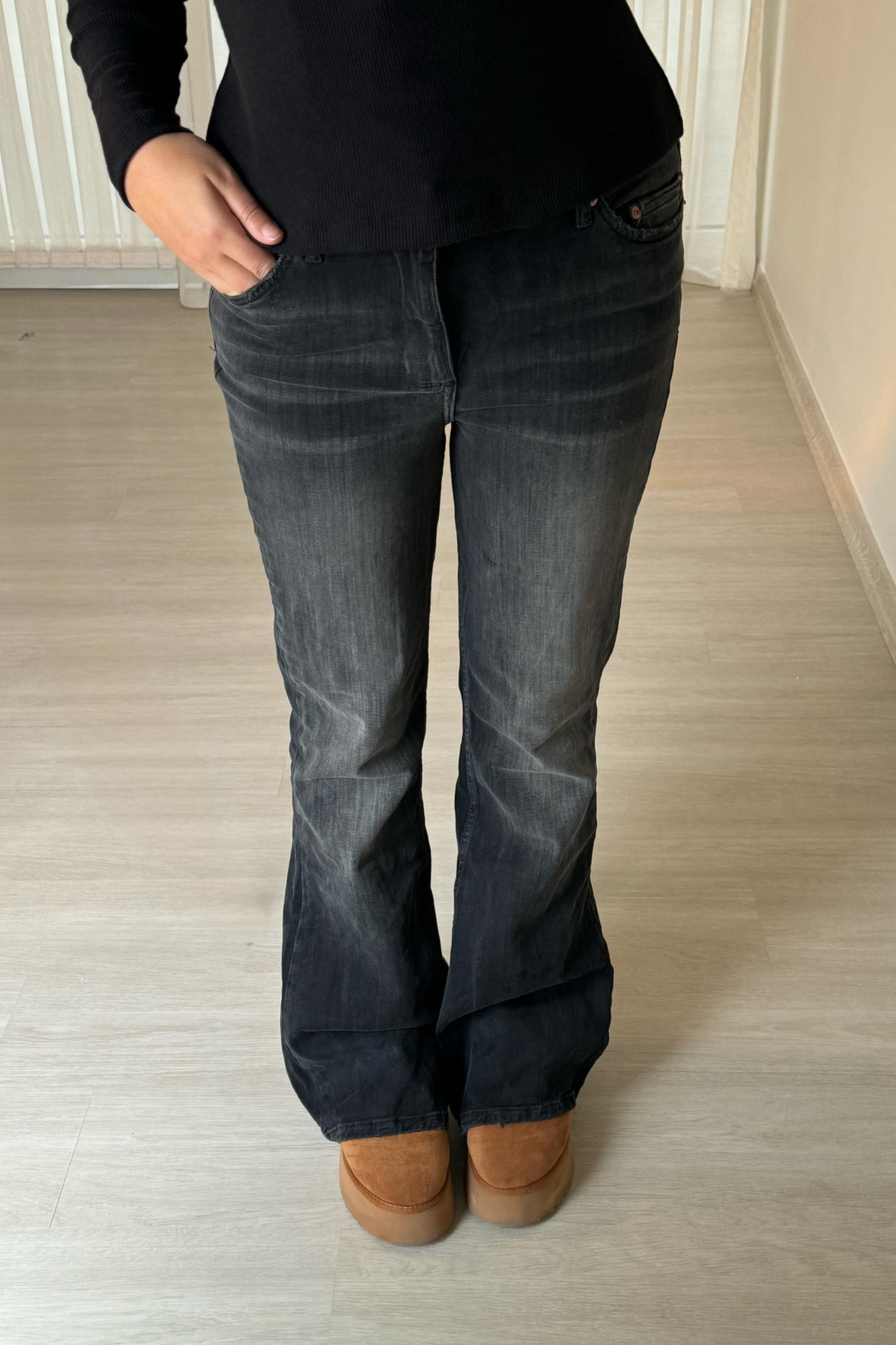 Füme Mid Rise Flare Pantolon