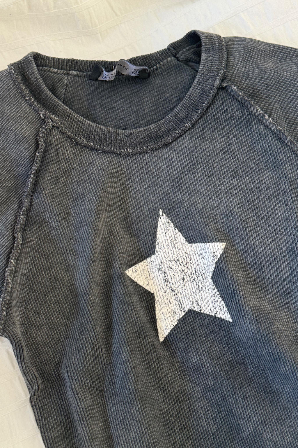 Füme Yıkamalı Star Girl Crop