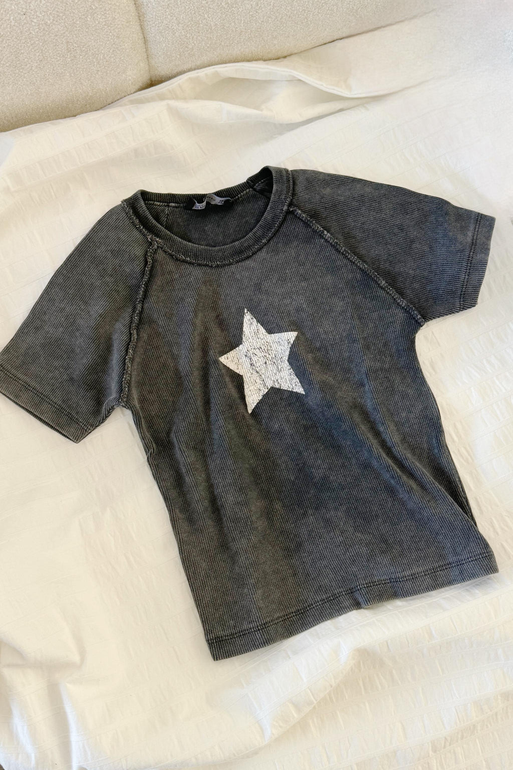 Füme Yıkamalı Star Girl Crop