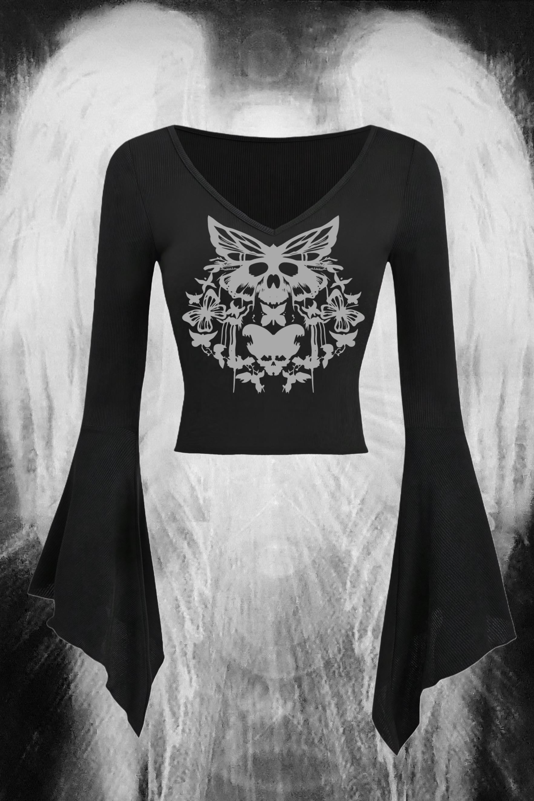 Gothıc Butterfly Spanish Arm Bluz