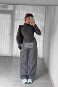 Gray Vien Kargo Cep Pantolon