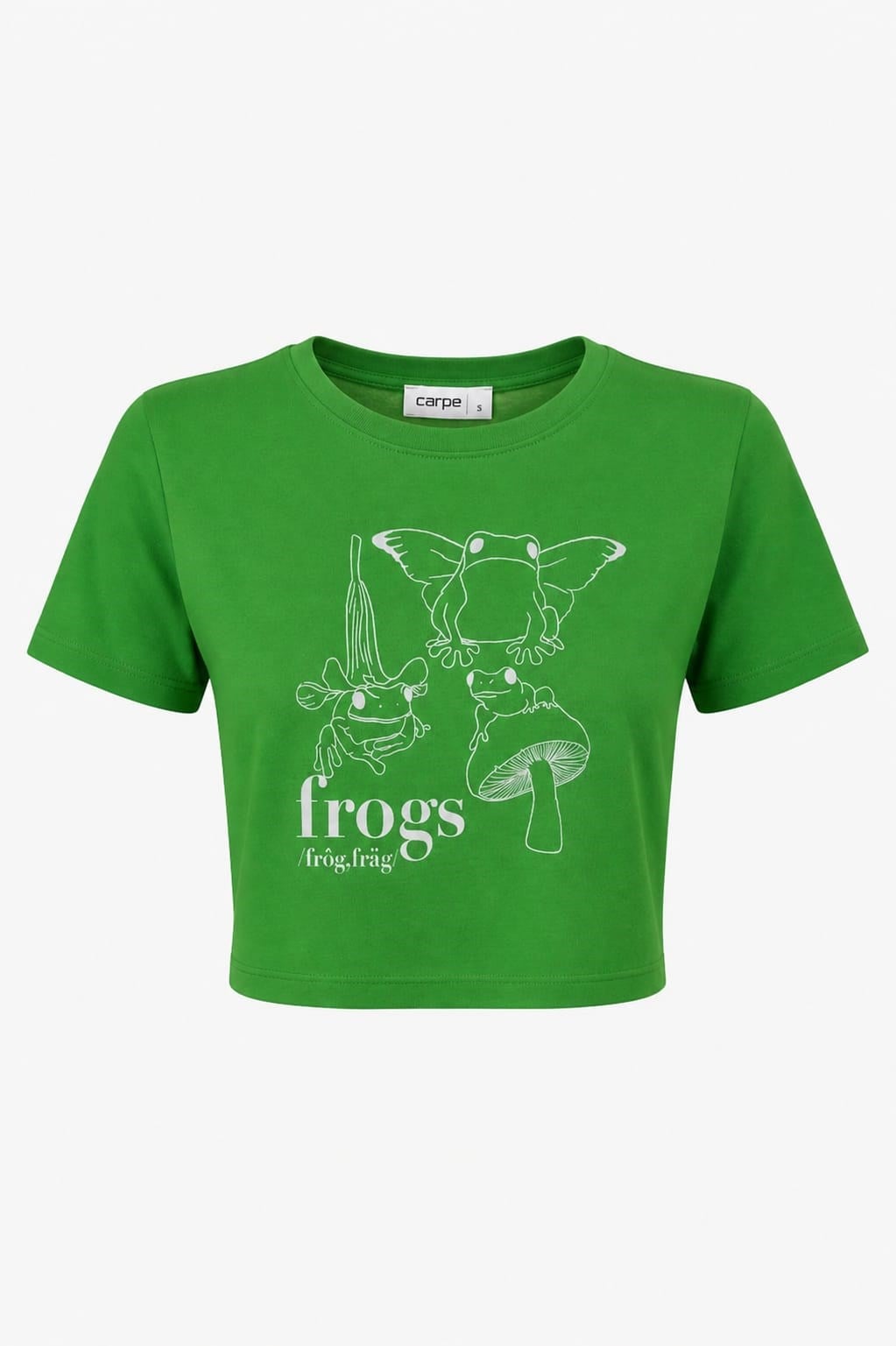 Green Frog Crop T-shirt
