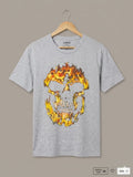 Grey Alev Skull Oversize T-shirt
