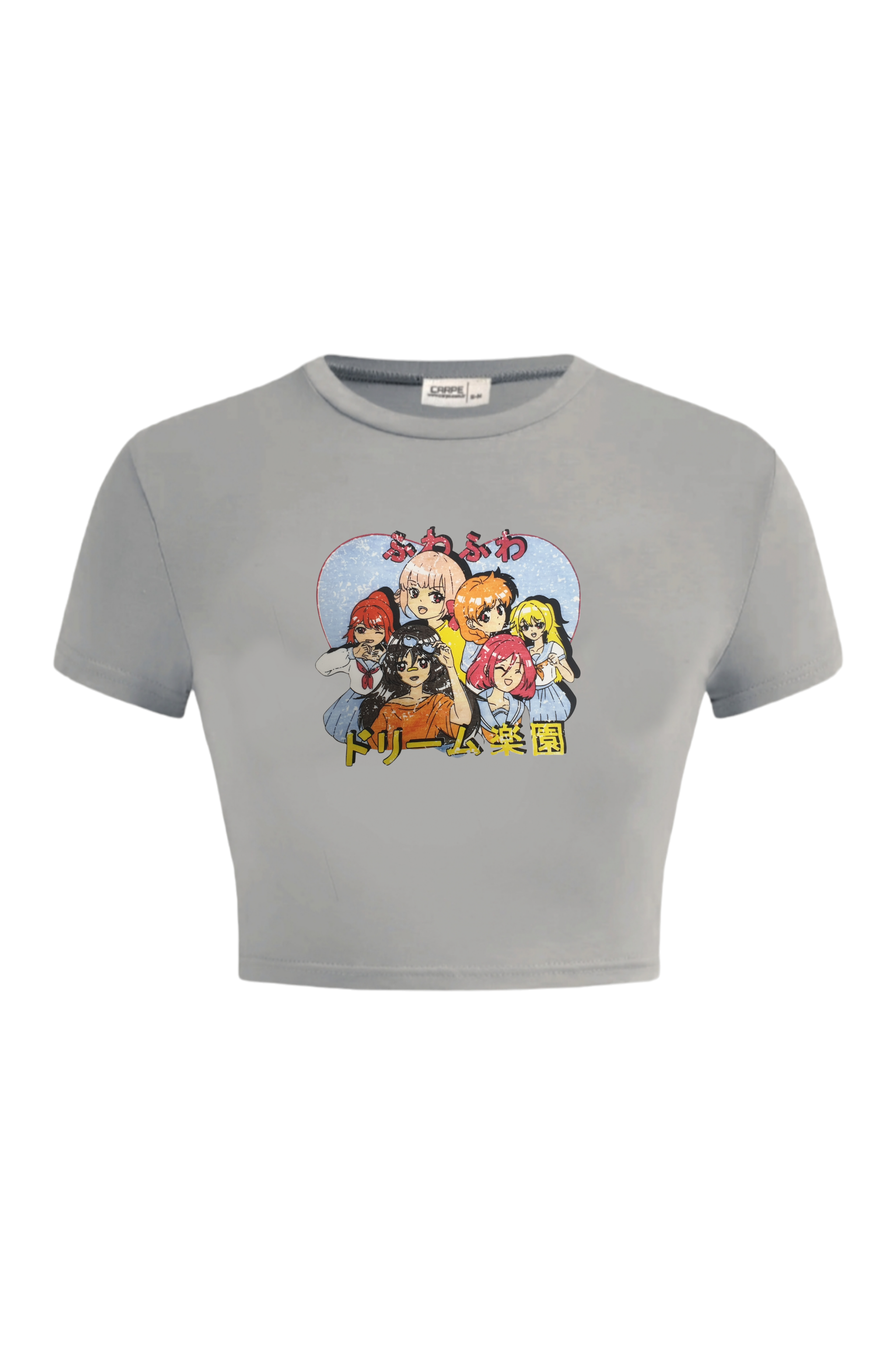 Grey Cute Girls Crop