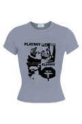 Grey Playboy Tam Boy Bluz