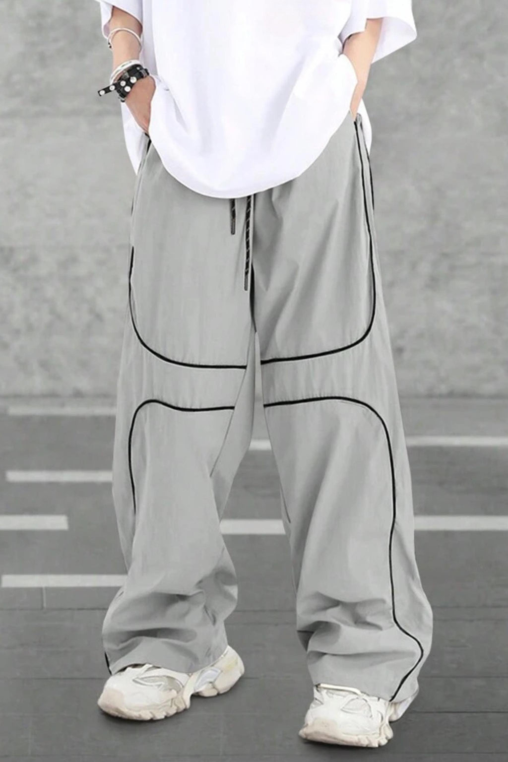 Grey Stripe Paraşüt Eşofman