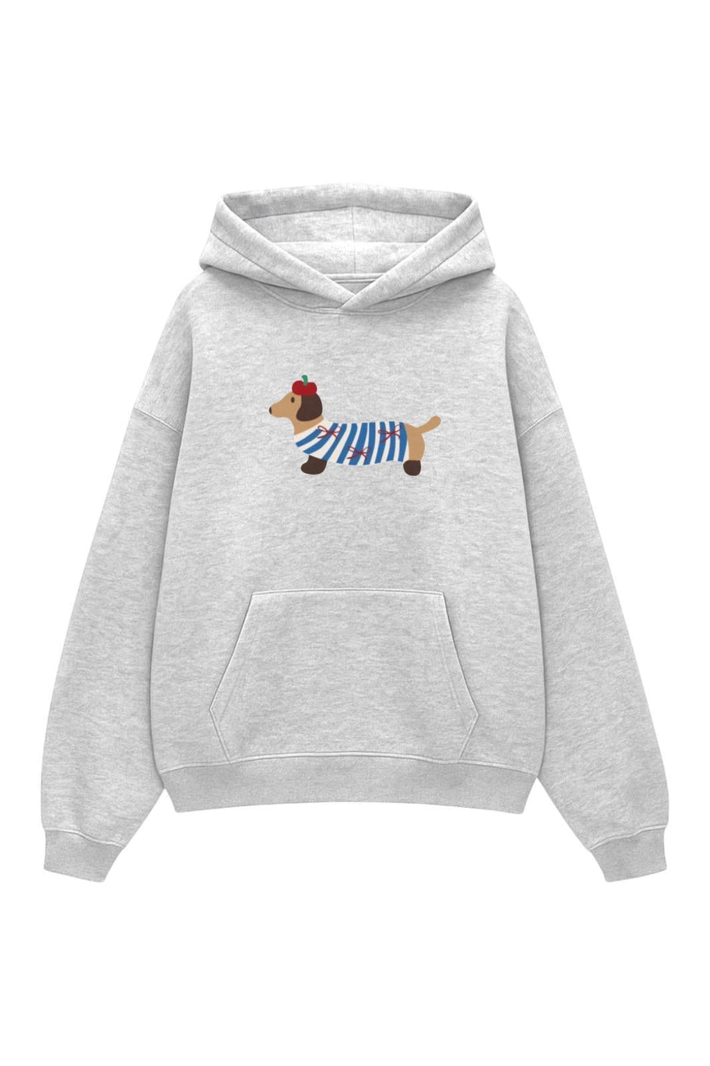 Gri Dog 3 İplik Oversize Sweatshirt
