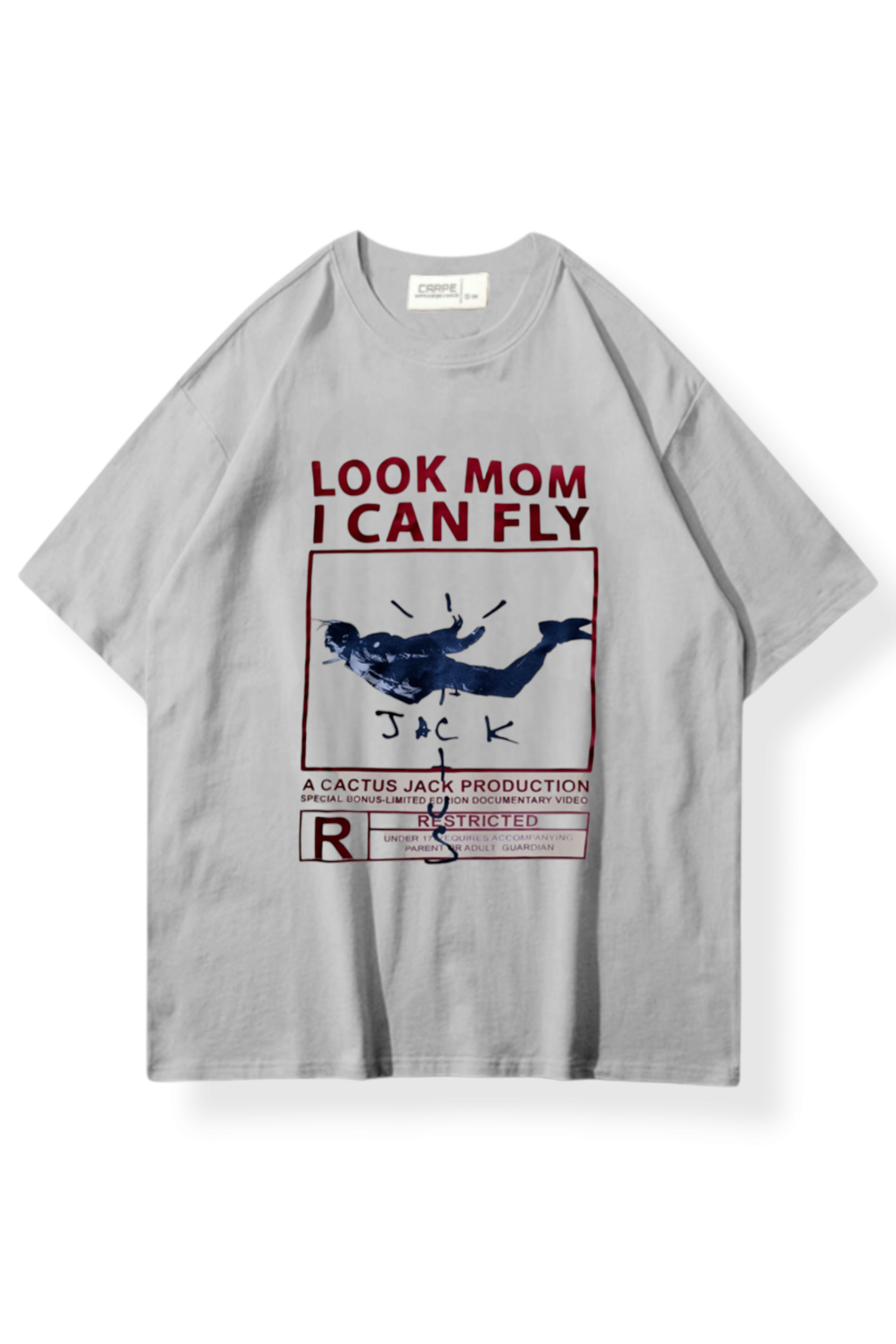 Gri Look Mom Oversize T-shirt