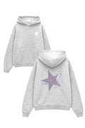 Gri Sırt Macies Club 3 İplik Oversize Sweatshirt