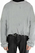 Gri Vintage Oversize Kazak