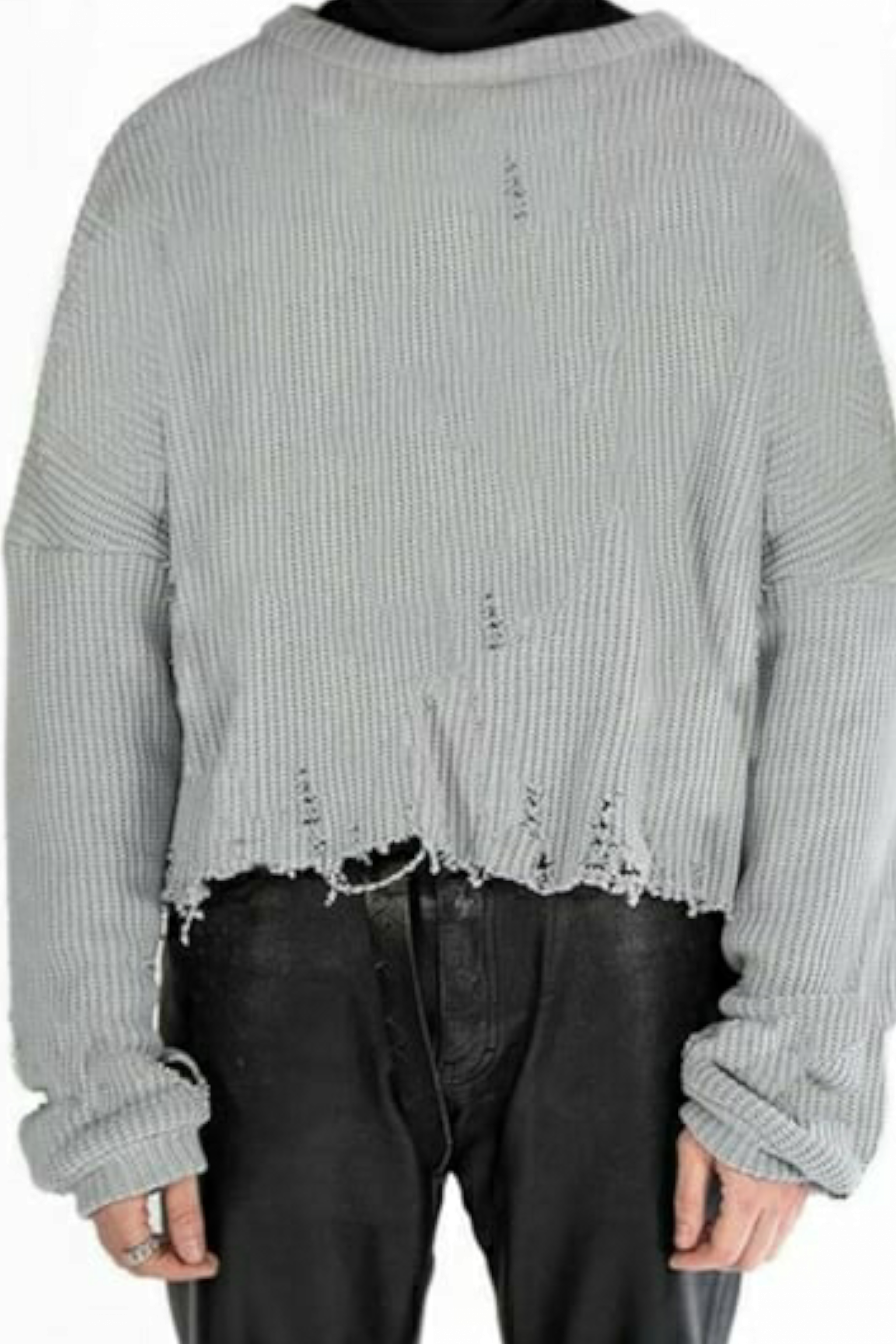 Gri Vintage Oversize Kazak