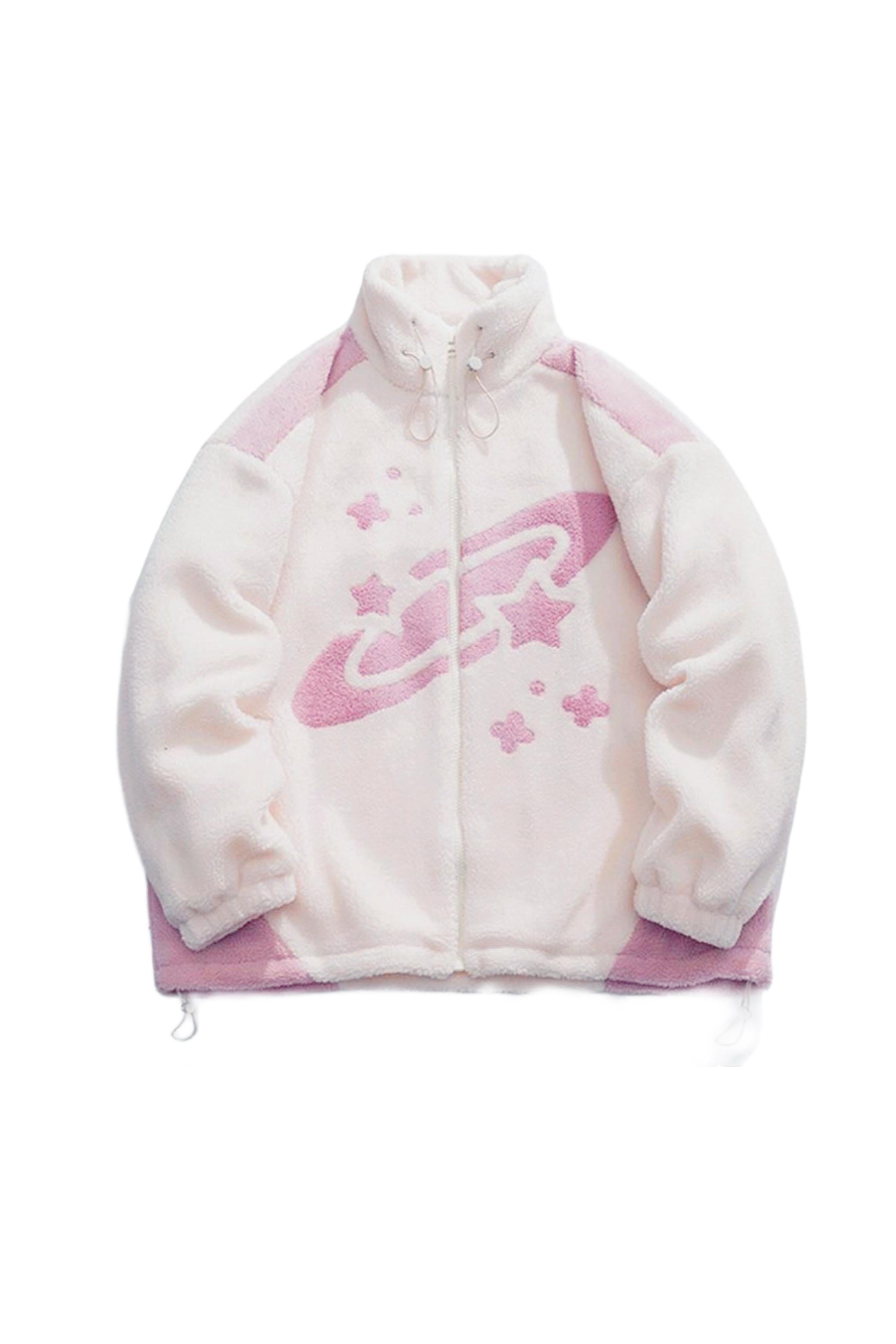 Harajuku Galaxy Saturn Peluş Ceket