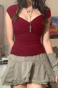 Heart Collar Bordo Bluz