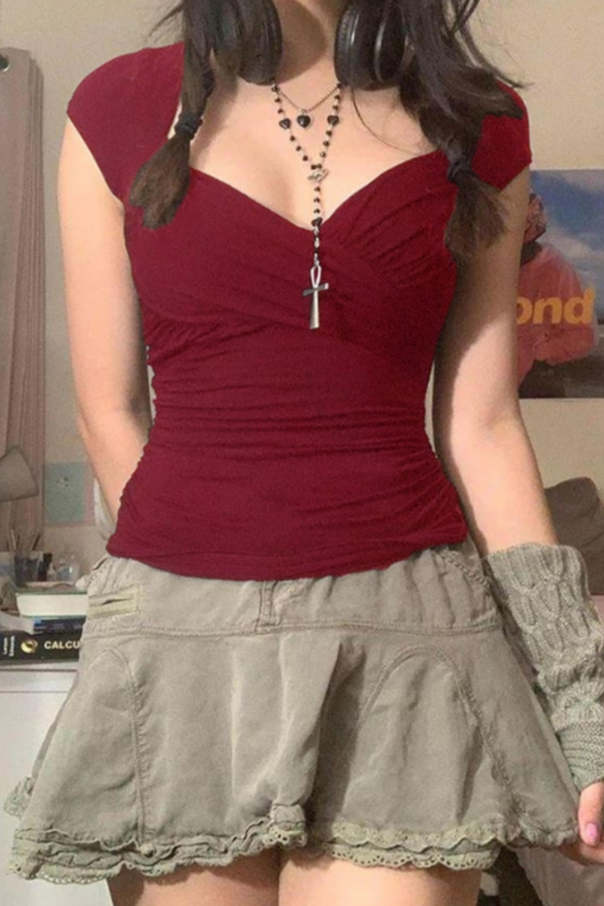 Heart Collar Bordo Bluz