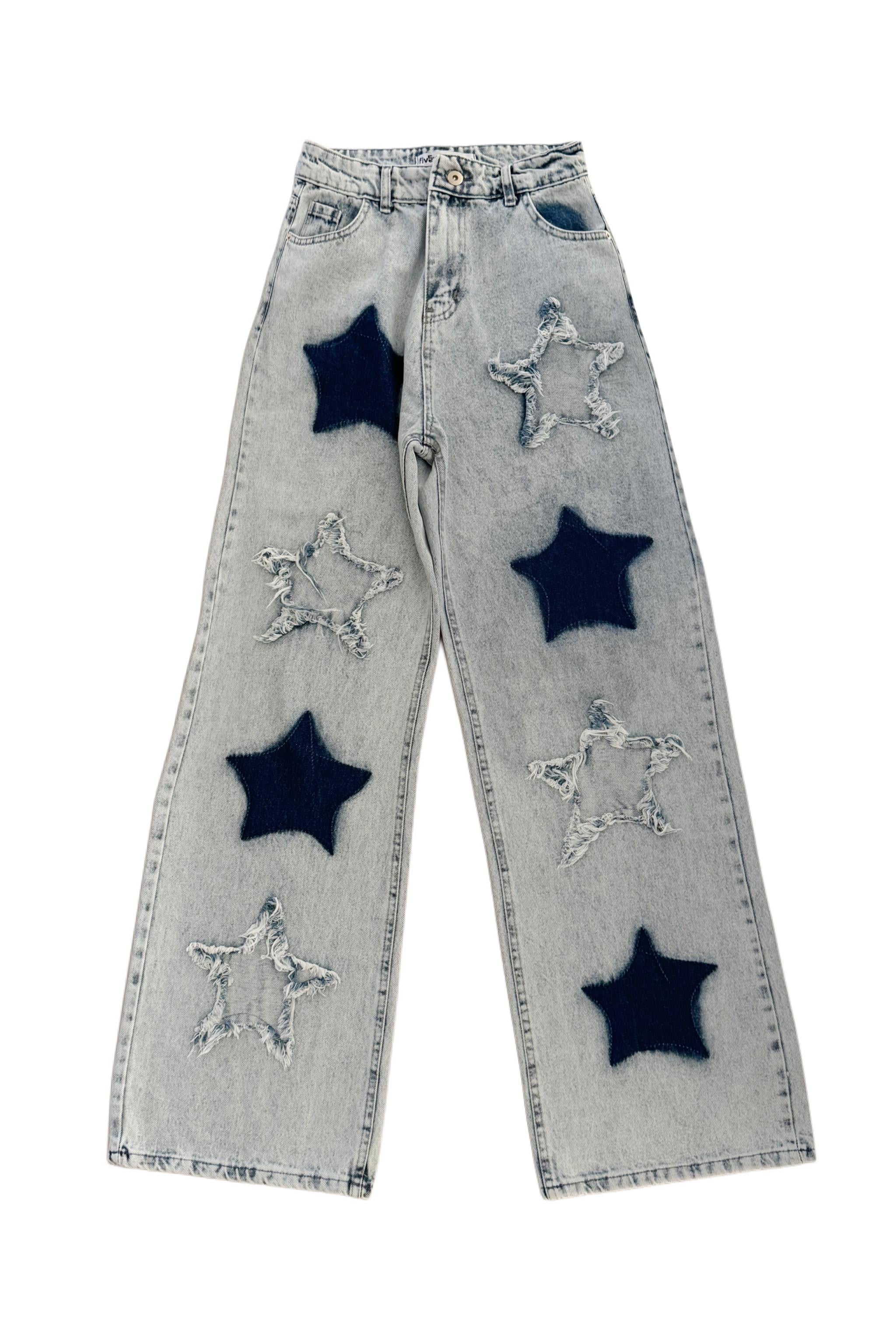 İce Blue Star Bol Paça Pantolon