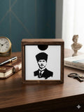 Kemal Atatürk Silüet Ahşap Kutu