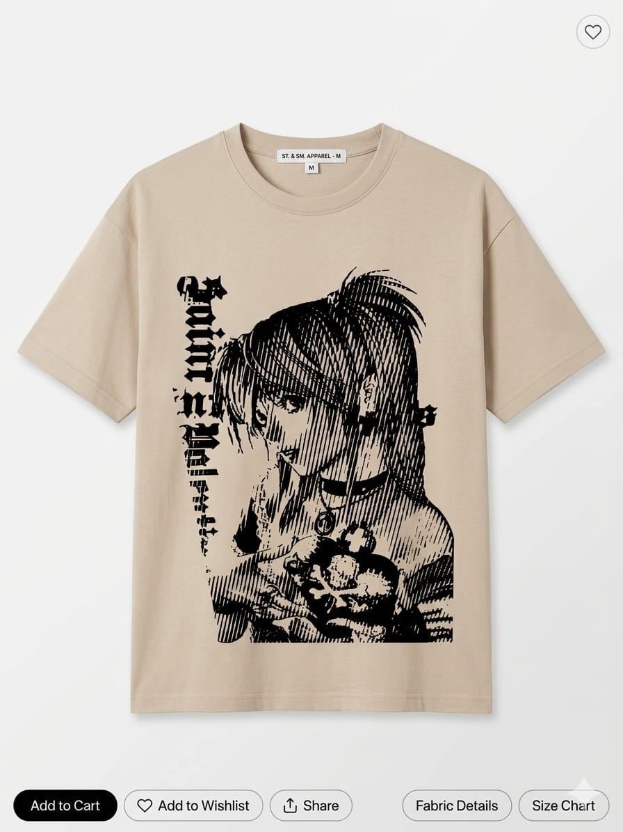 Krem Grils  Oversize T-shirt