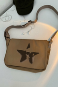 Krem Skull Star Postacı Çantası
