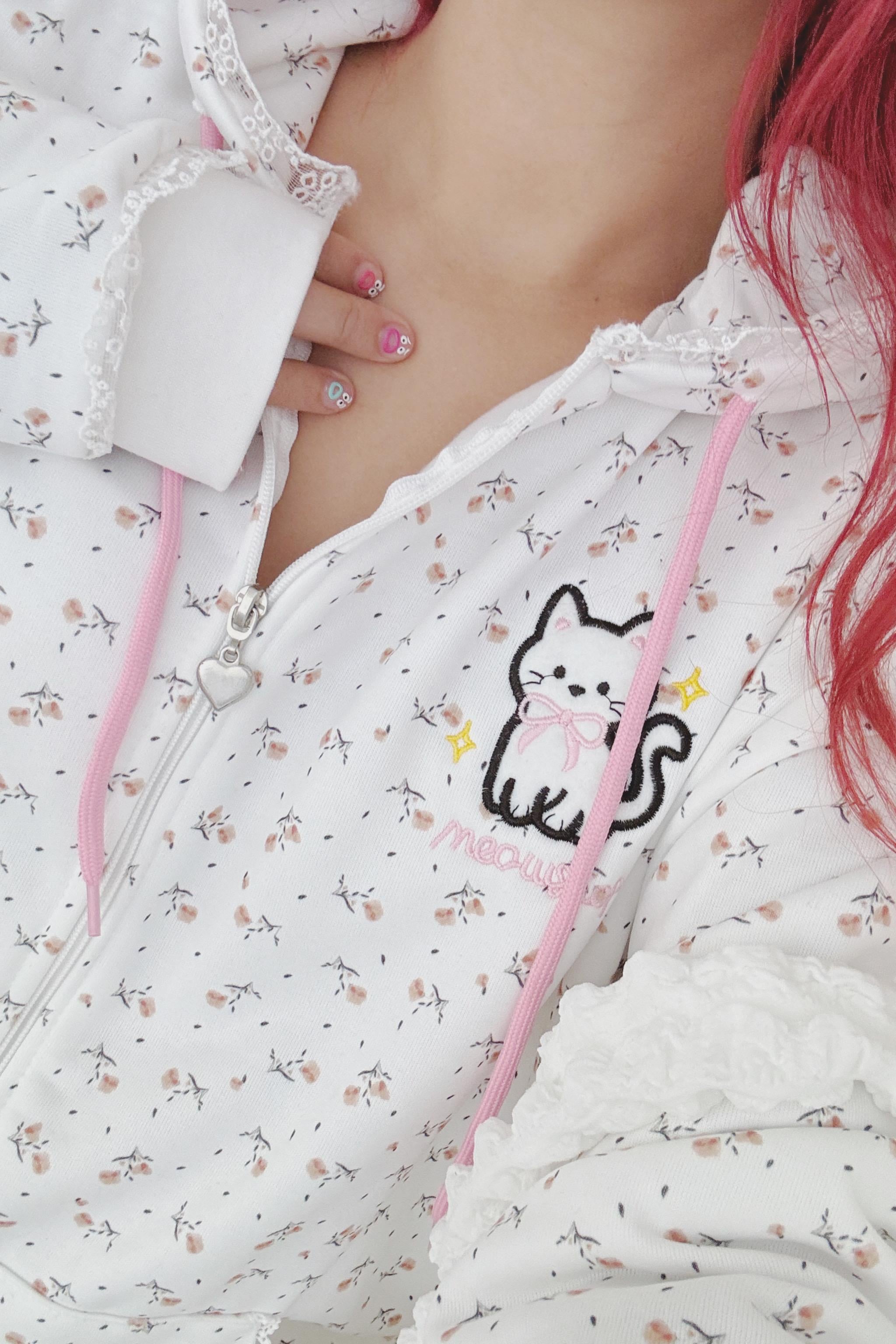 Lace Cat Detail Hırka