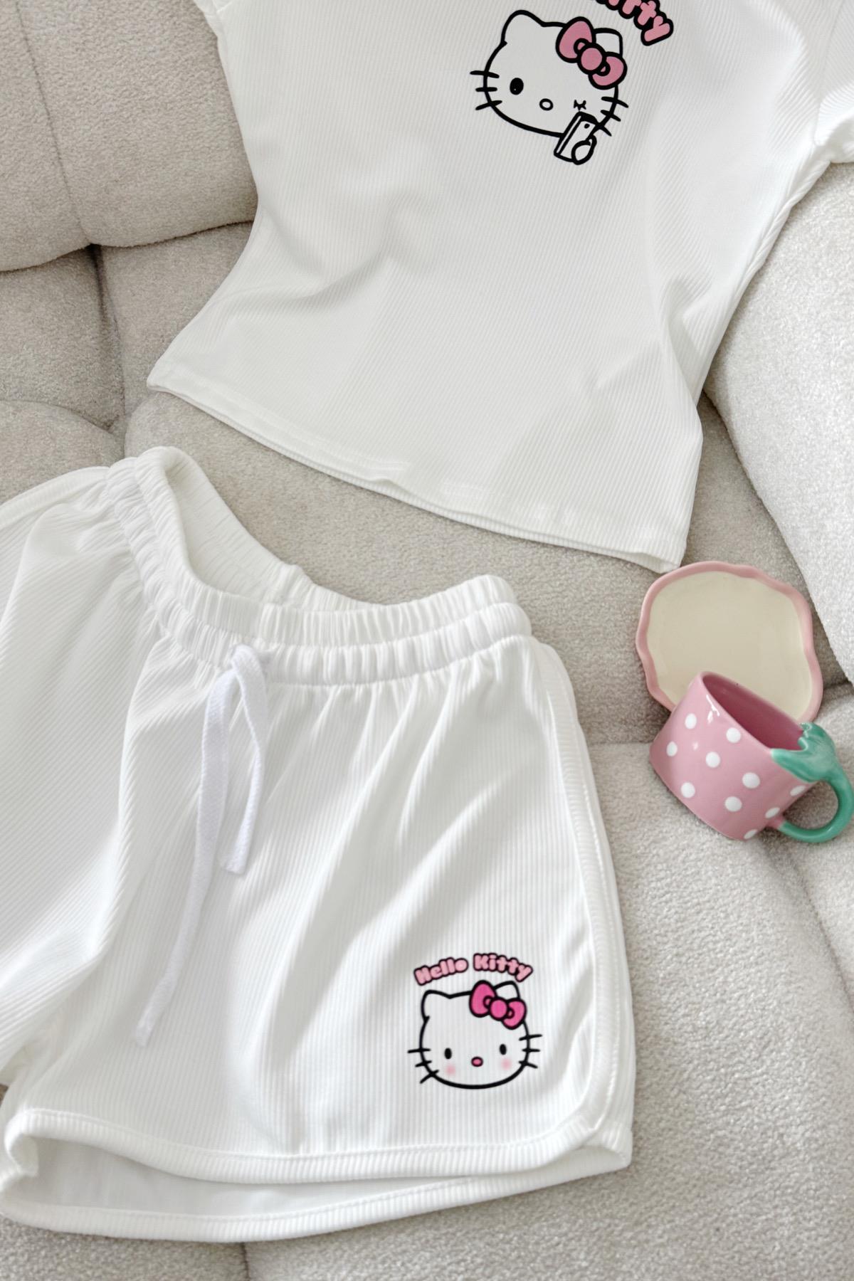 Lace Detail Kitty İkili Takım