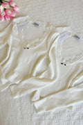 Lace Ribbon Detail Bluz