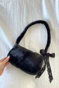 Lace Ribbon Peluş Çanta