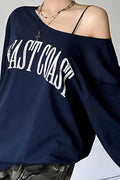 Lacivert East Coast İnce Sweatshirt