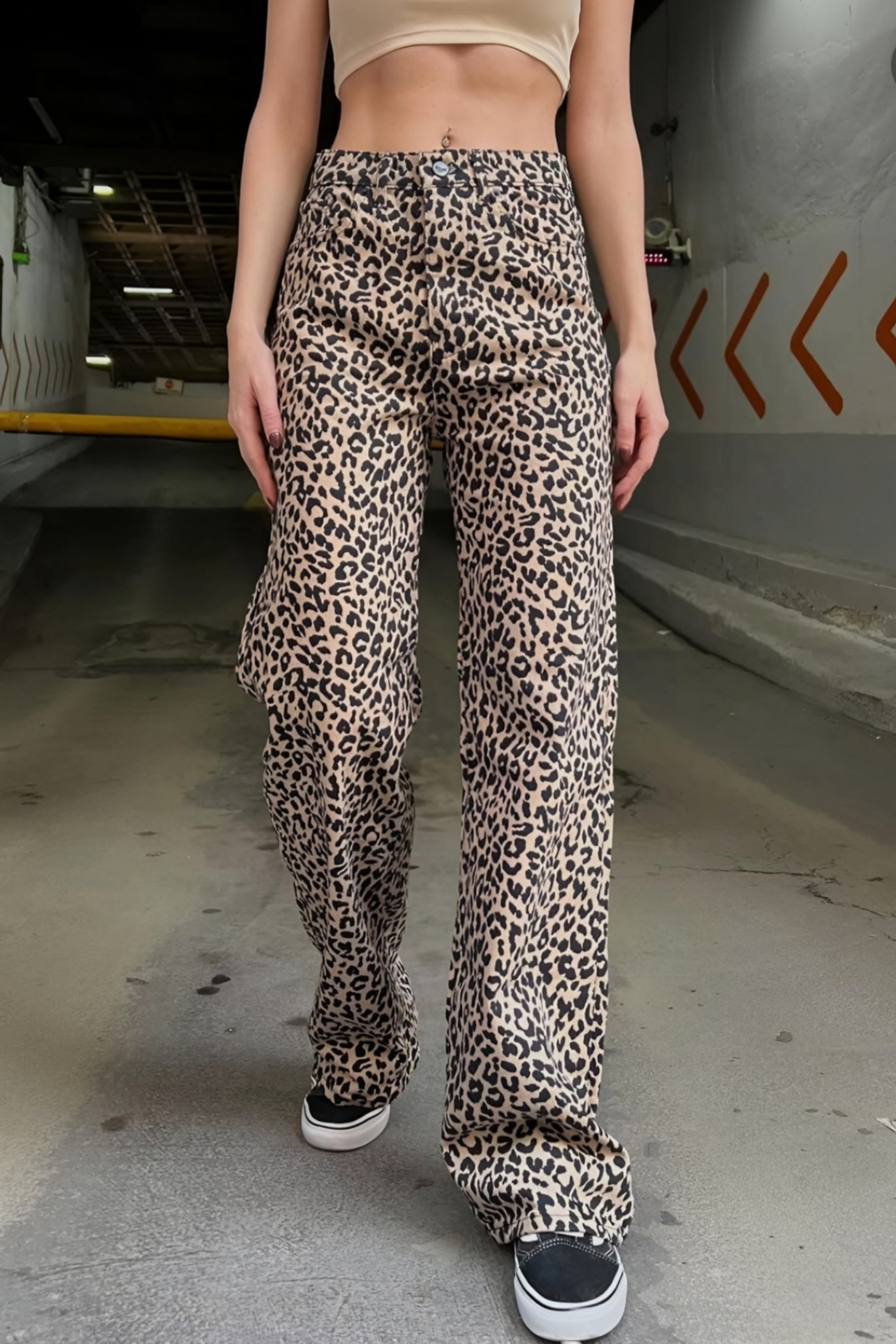 Leopar Desen Pantolon