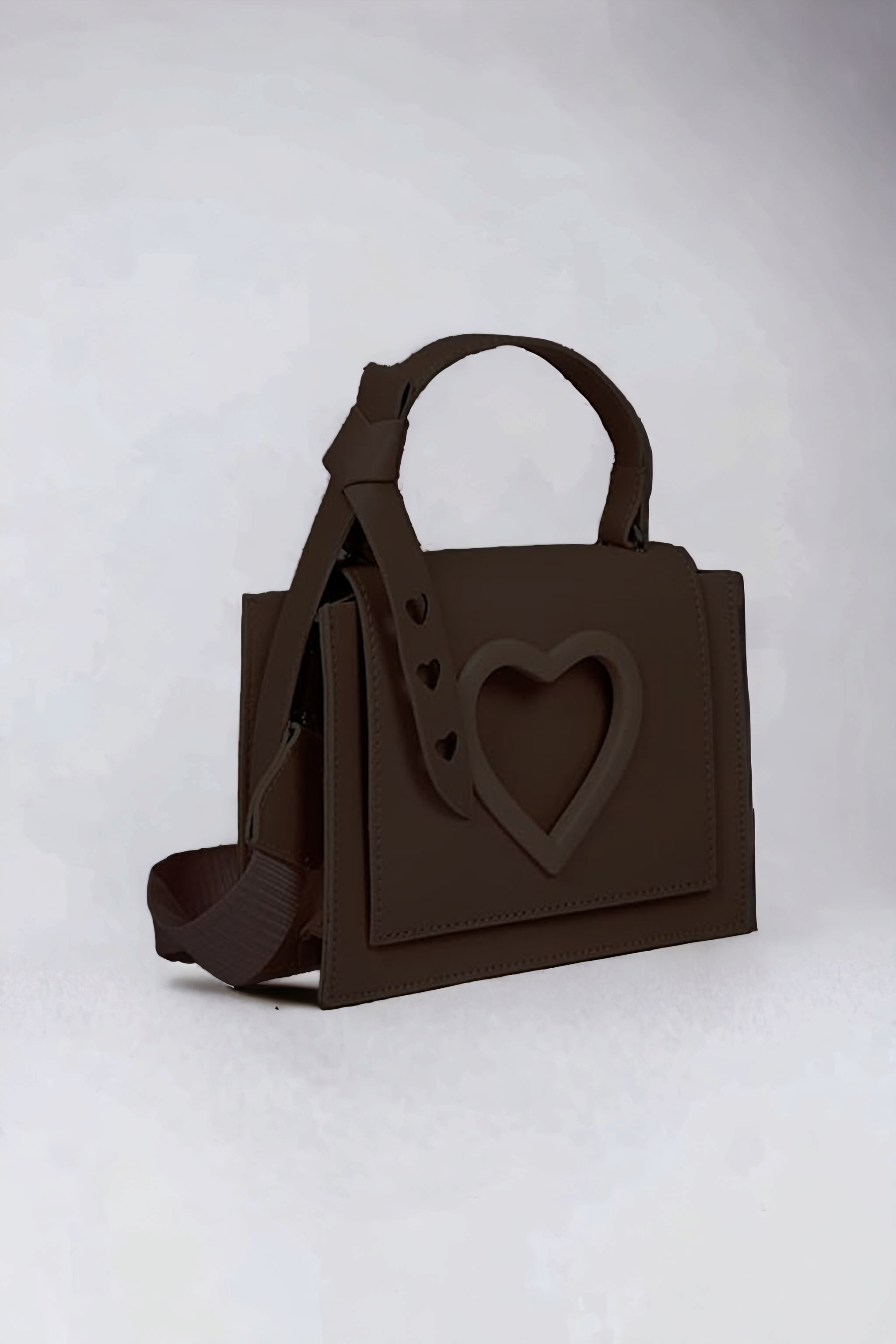Love Heart Brown Çanta