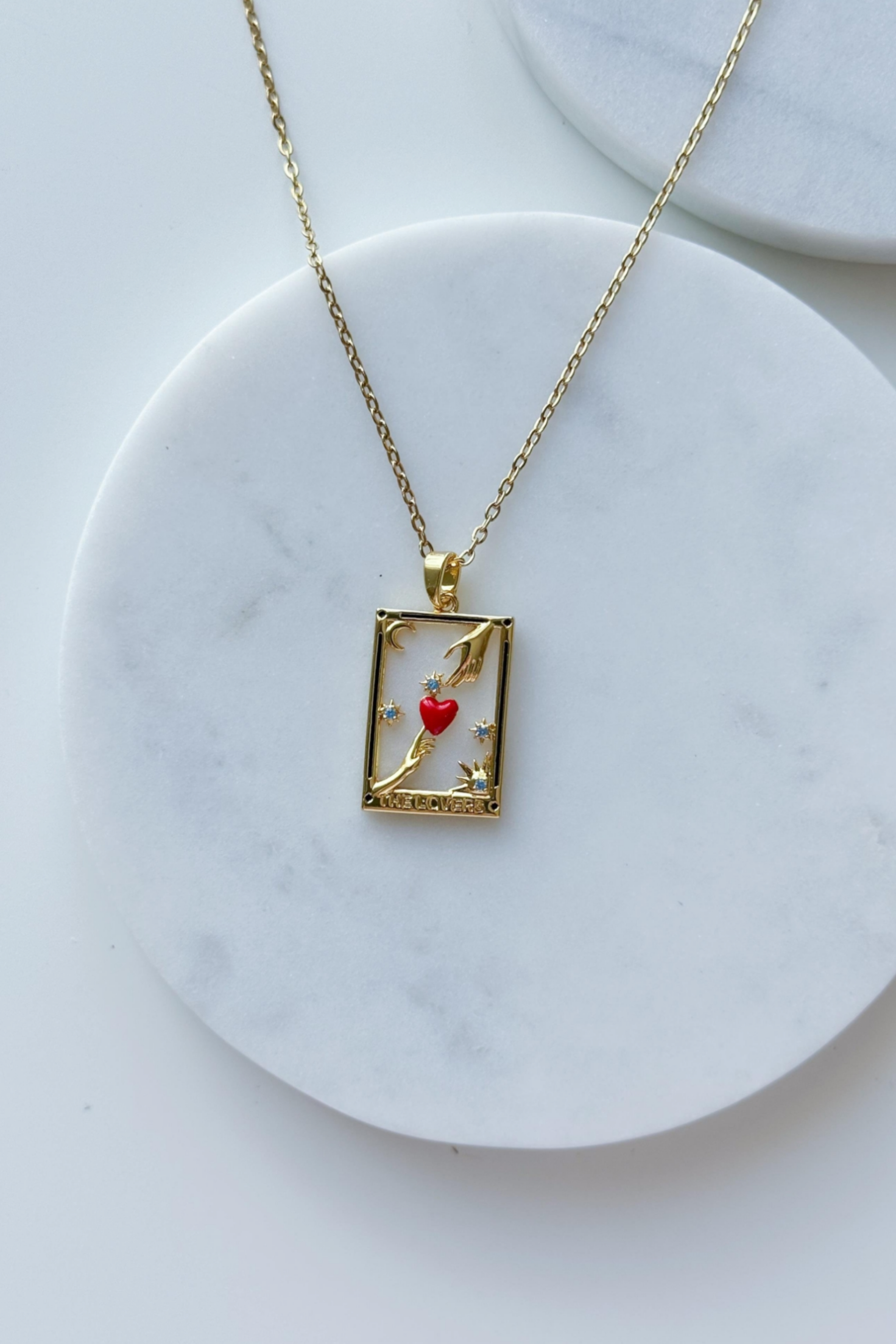 Lovers Red Heart Kolye