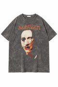 Marily Manson Yıkamalı Oversize T-shirt