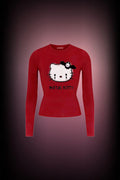 Metal Kitty Uzun Kol Tam Boy Bluz