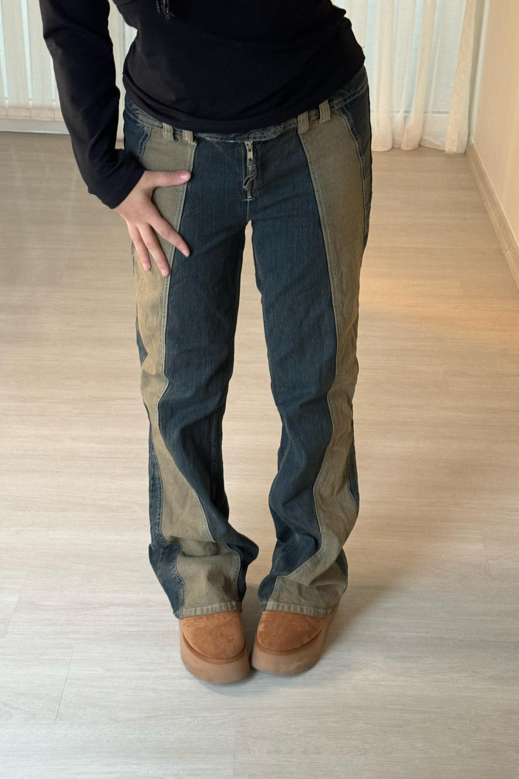 Mid Rise Flare Pantolon