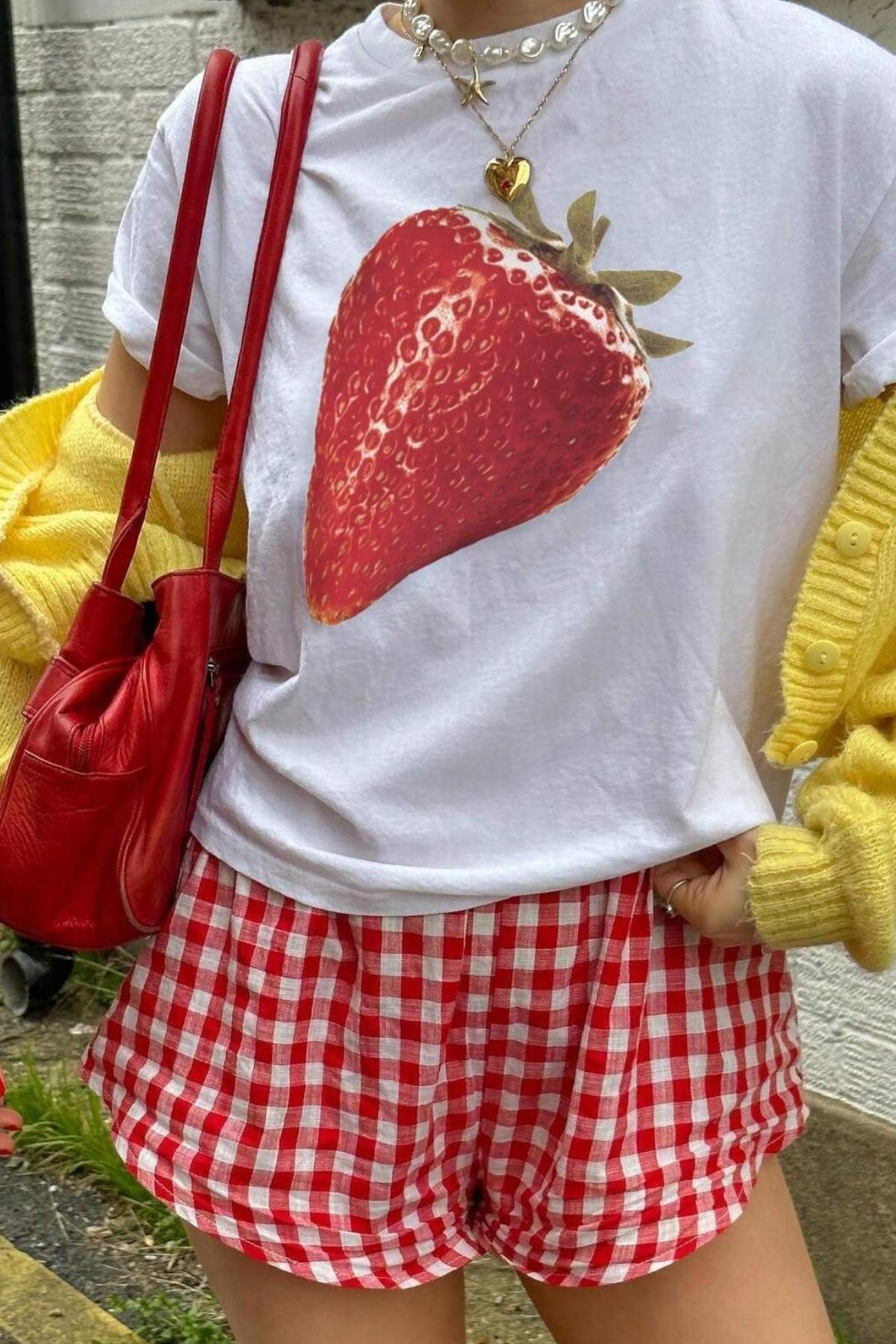Naturel Strawberry Oversize T-shirt