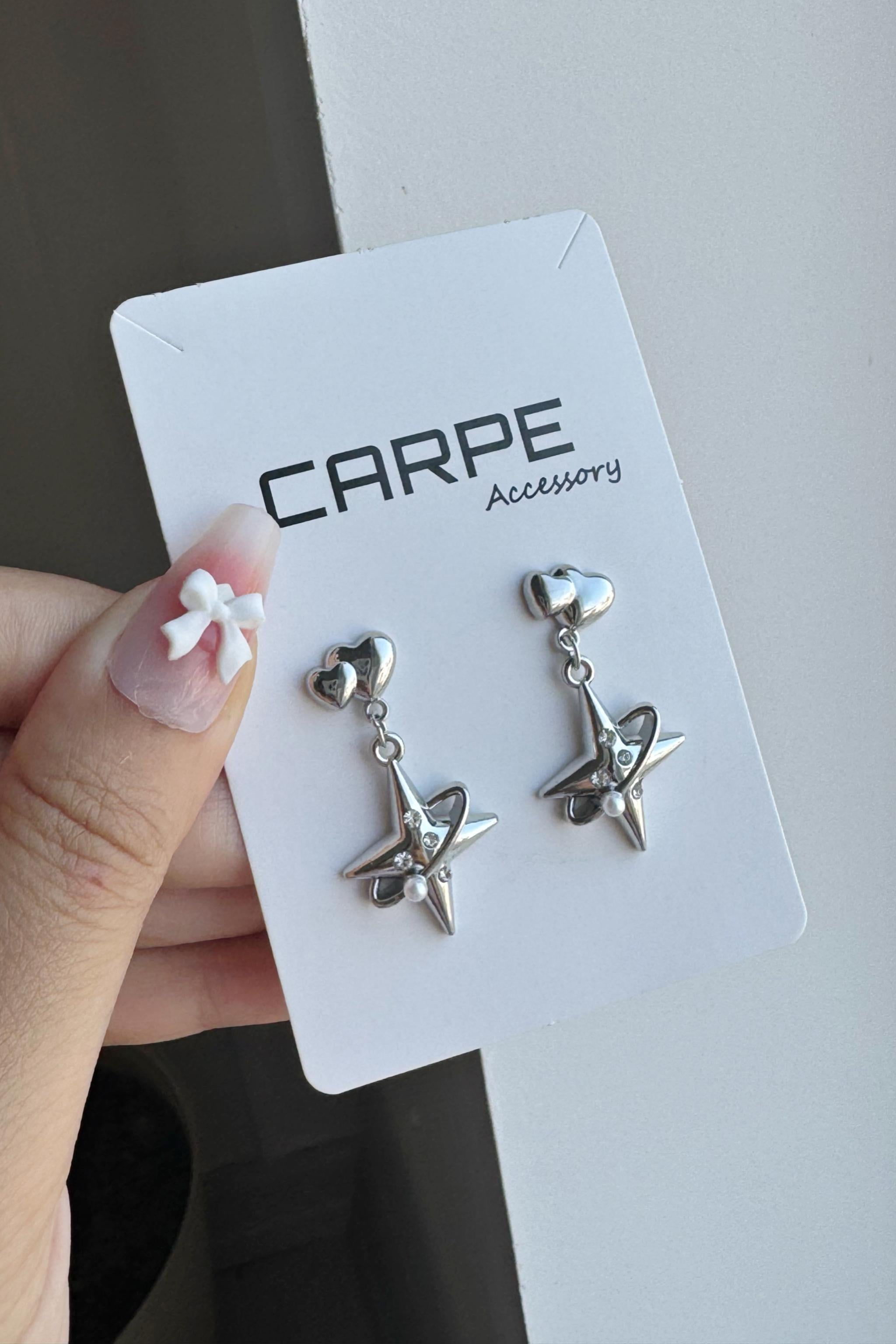 Pearl Crystal Star Küpe