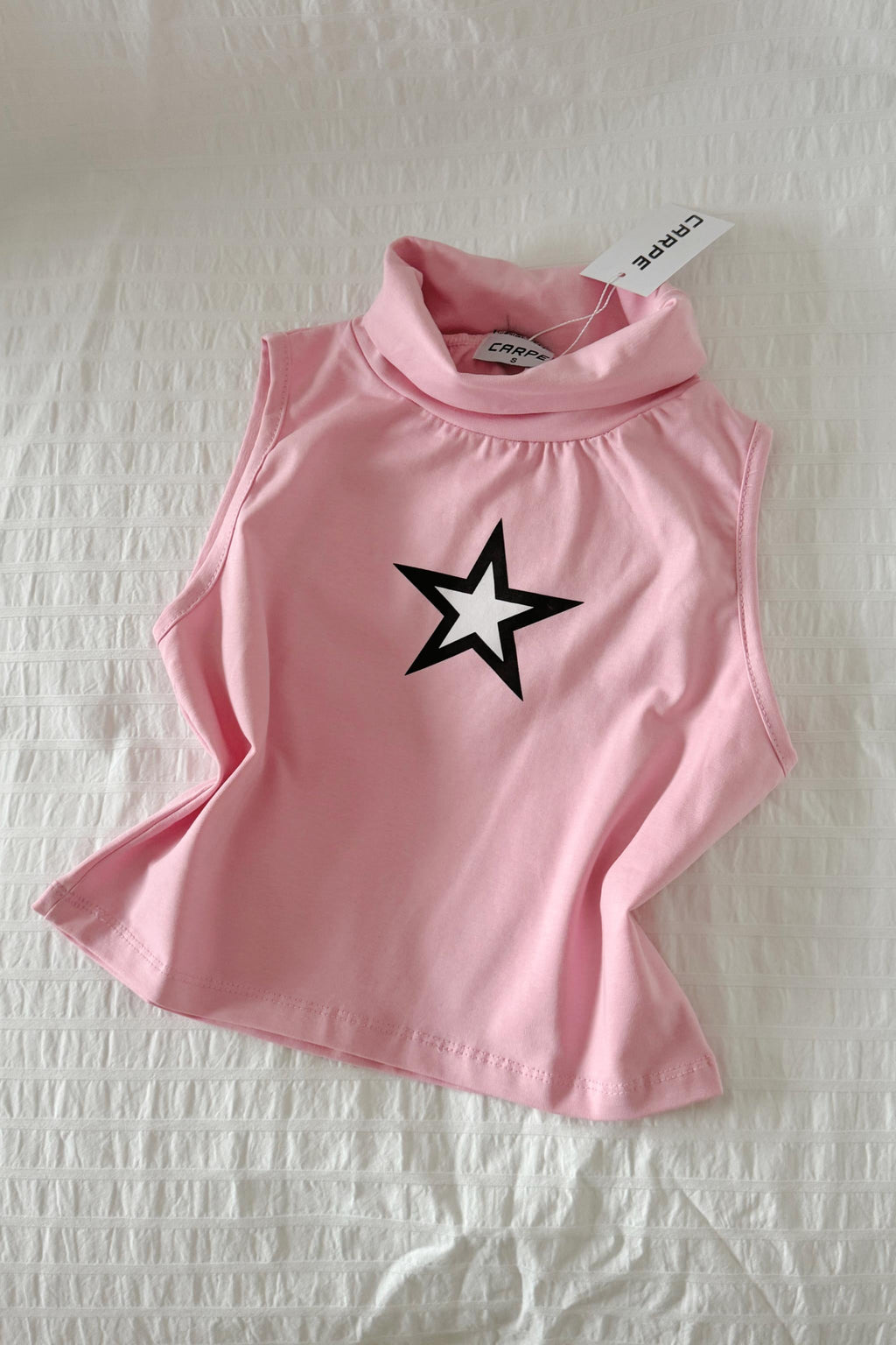 Pembe Star Detaylı Askılı Bluz