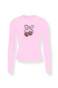 Pink Cherry Uzun Kol Tam Boy Bluz