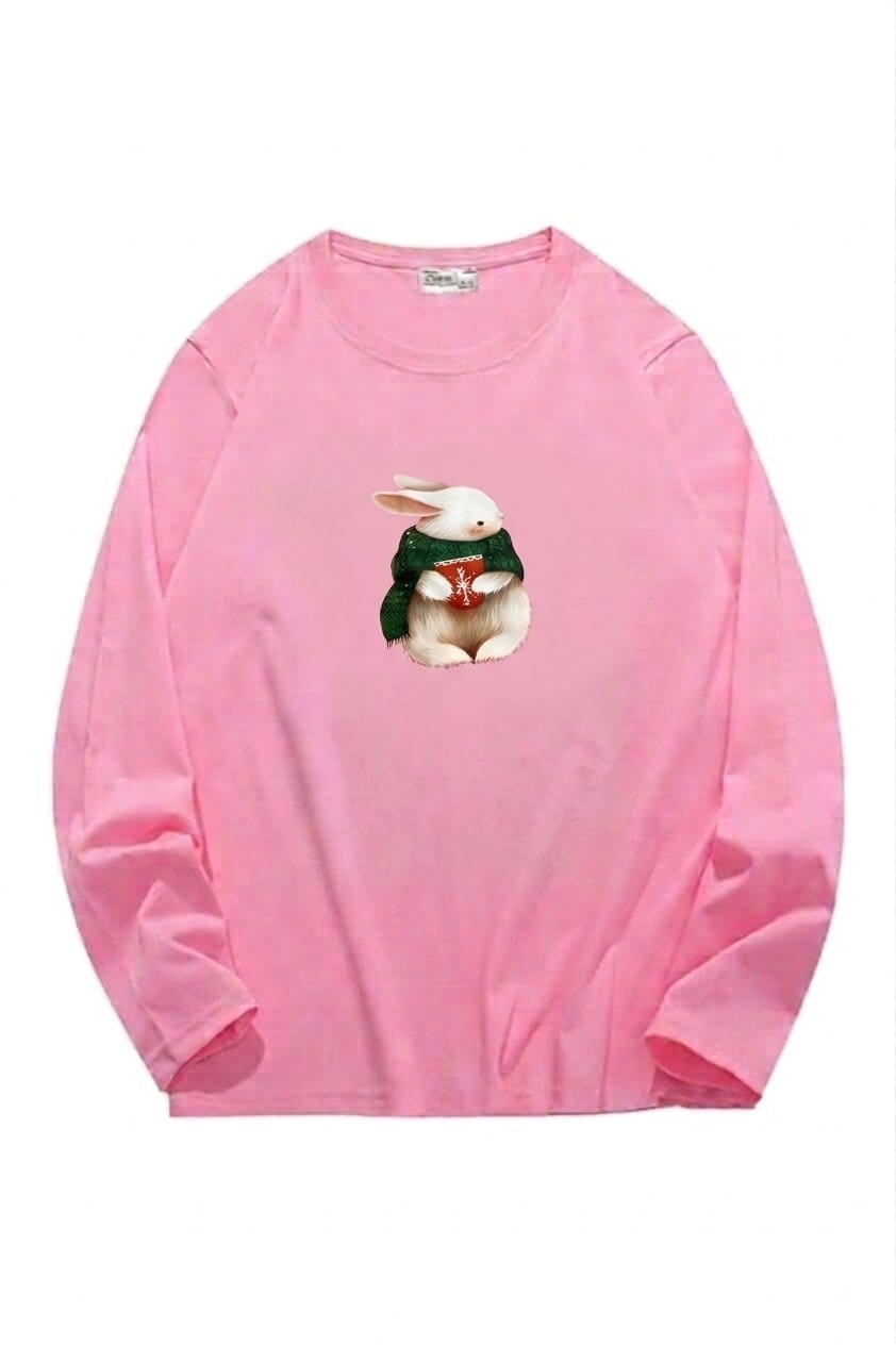 Pink Cute Rabbit Sweatshirt