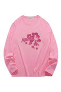 Pink Flower Kitty Sweatshirt