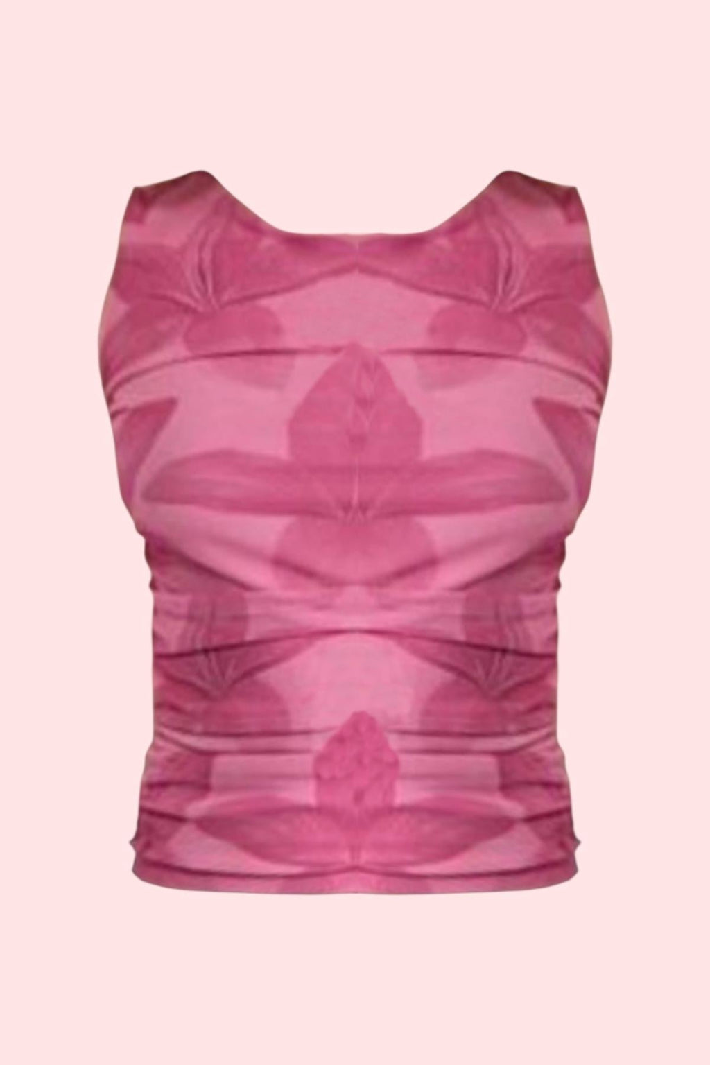 Pink Flower Yanı Büzgülü Bluz