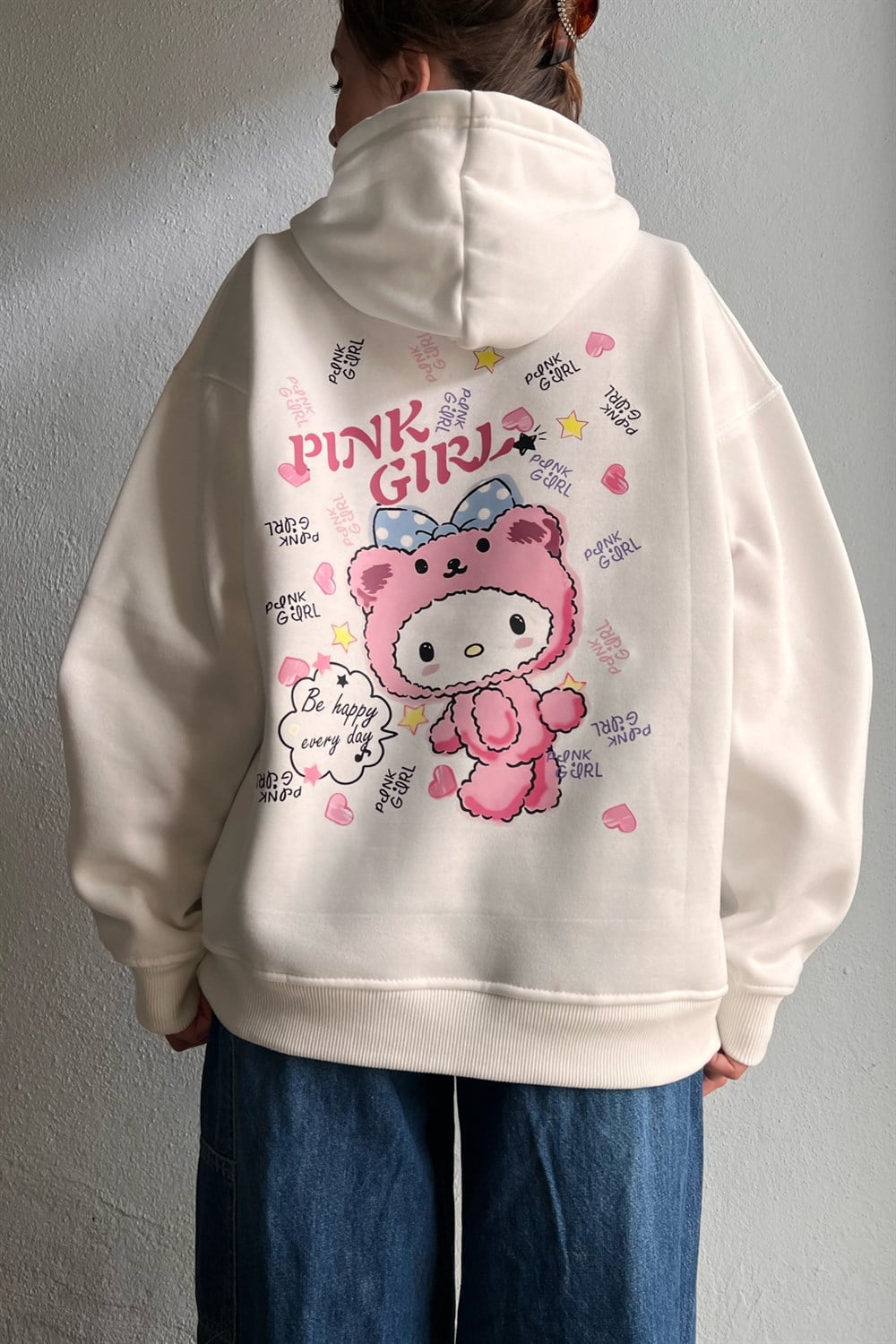 Pink Girl Oversize Sweatshirt