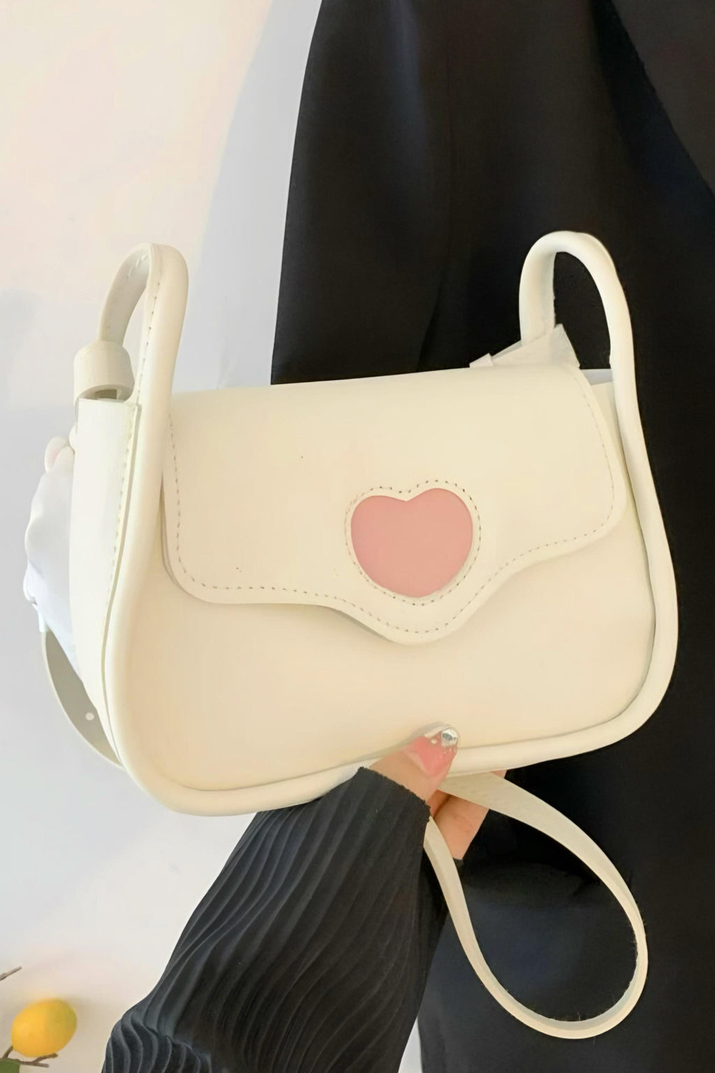 Pınk Heart Baget Çanta