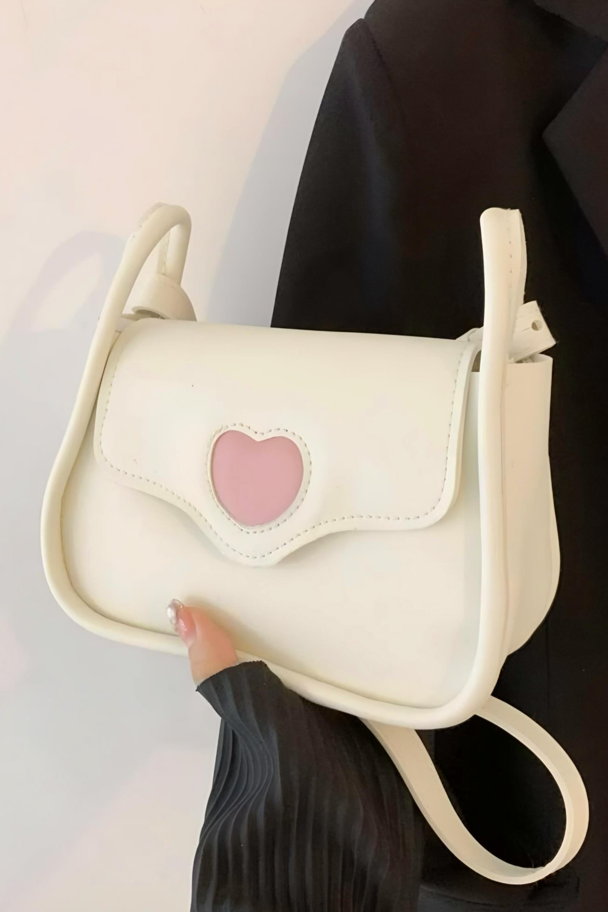 Pınk Heart Baget Çanta