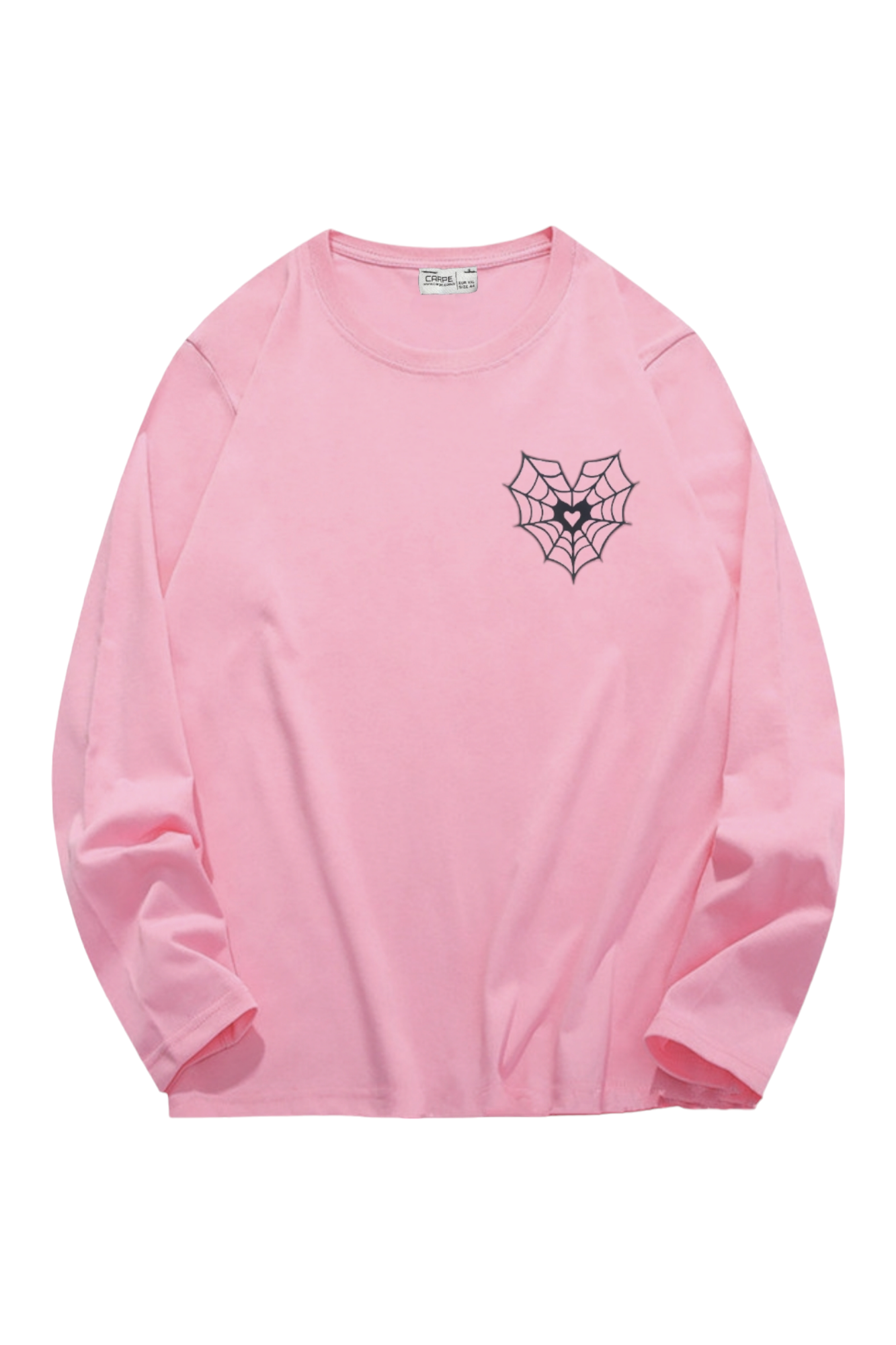Pink Heart Web Sweatshirt