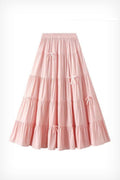Pink Katlamalı Fiyok Etek