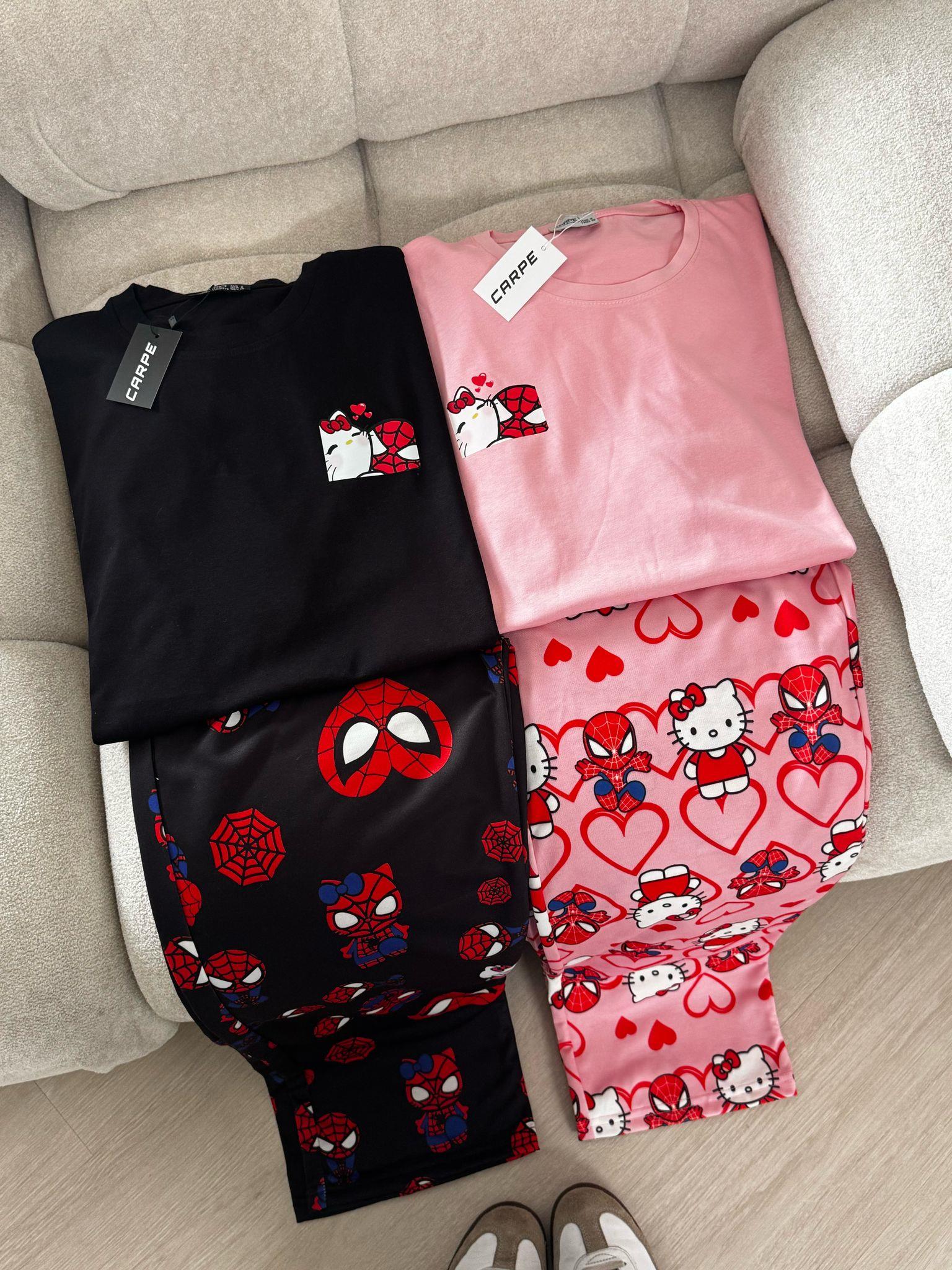 Pink Kitty Spider Oversize T-shirt