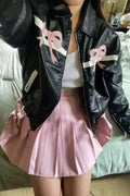 Pink Ribbon Deri Ceket