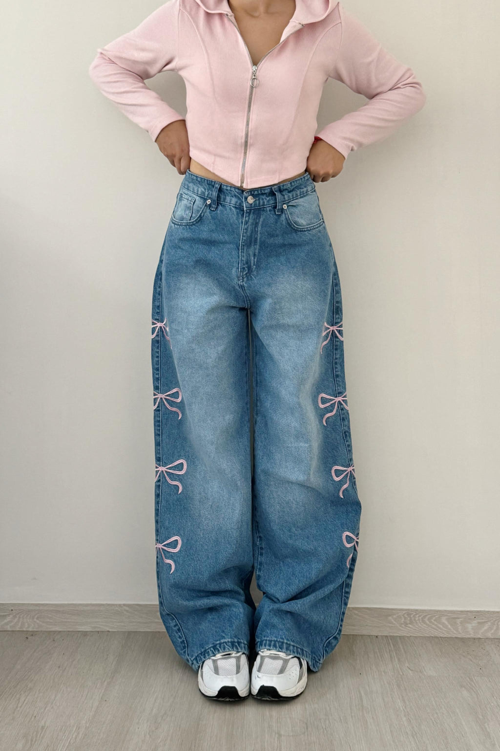 Pink Ribbon Jean Pantolon